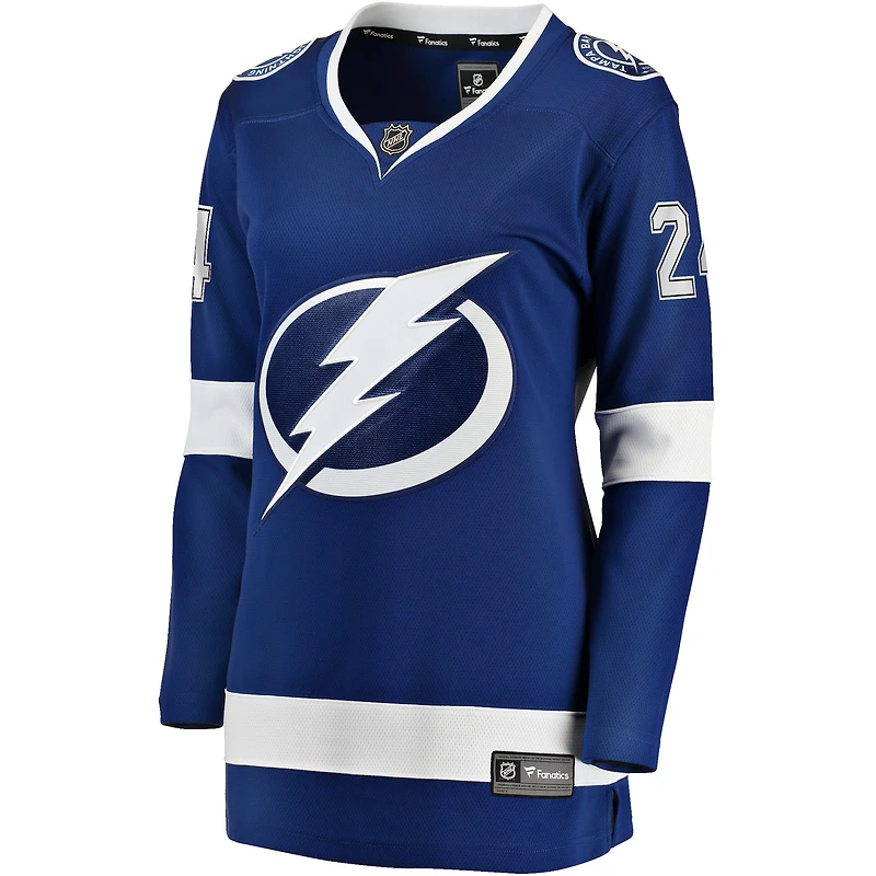 Maillot de joueur échappé à domicile Fanatics Zach Bogosian pour femmes, bleu, Tampa Bay Lightning