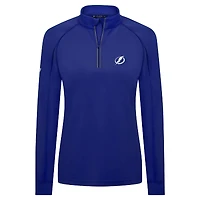 Haut à glissière quart de tour Kinetic Insignia Core Raglan bleu Tampa Bay Lightning pour femme Levelwear