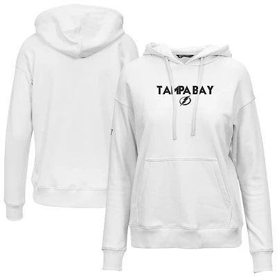 Women's Levelwear  White Tampa Bay Lightning Adorn City Capsule Pullover Hoodie