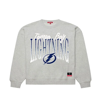 Sweat-shirt Mitchell & Ness gris chiné pour femme