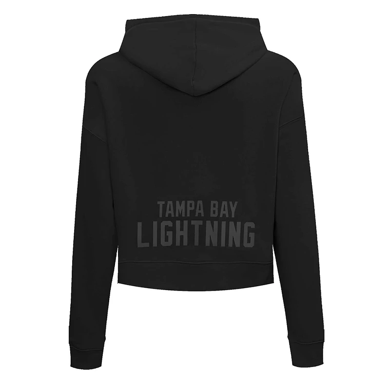 Women's Pro Standard  Black Tampa Bay Lightning Jewels Cropped Pullover Hoodie