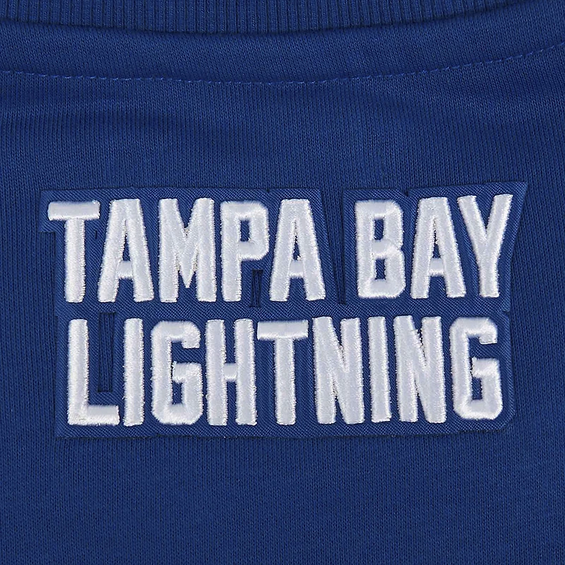Women's Pro Standard  Blue Tampa Bay Lightning Area Code Cropped Pullover Sweatshirt
