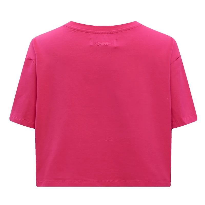Women's Pro Standard Tampa Bay Lightning Triple Pink Cropped Boxy T-Shirt
