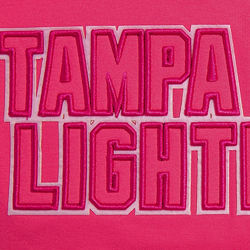 Women's Pro Standard Tampa Bay Lightning Triple Pink Cropped Boxy T-Shirt