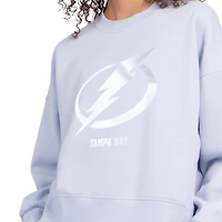 Sweat-shirt court et carré Starter bleu pour femme