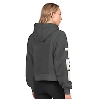 Women's Starter  Heather Charcoal Tampa Bay Lightning Star Player Cropped Fleece Hoodie