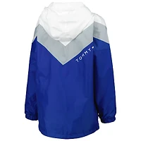 Veste coupe-vent à demi-zip Tommy Hilfiger pour femme bleu/argent Tampa Bay Lightning Staci