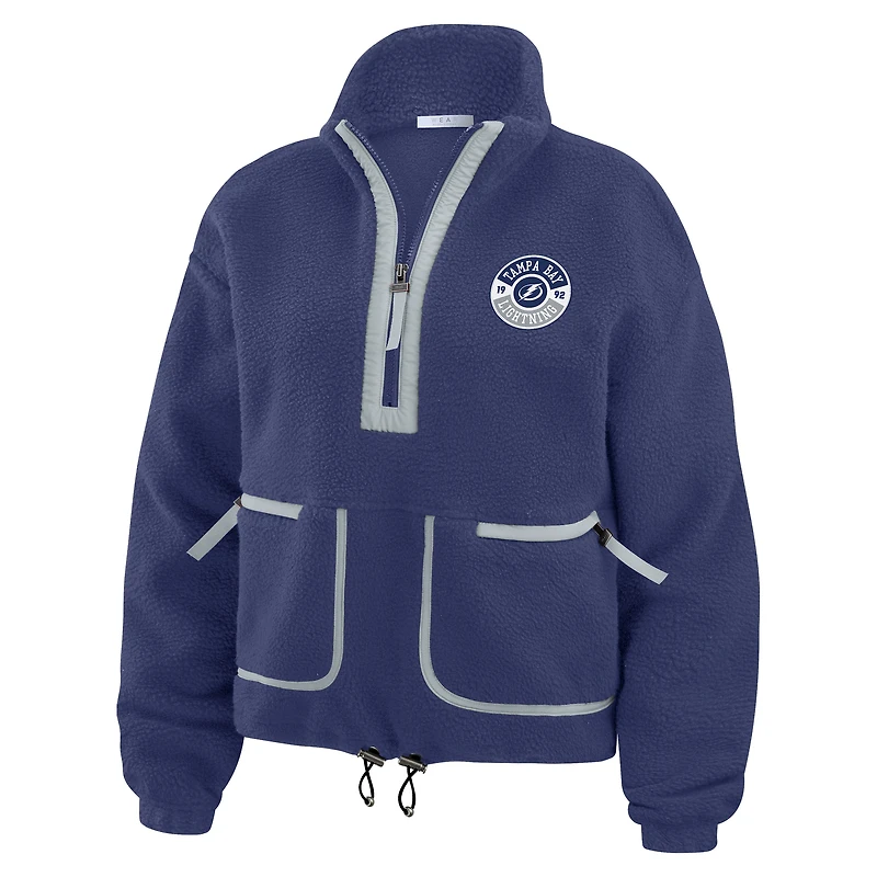 Veste polaire bleue à demi-fermeture éclair Tampa Bay Lightning WEAR by Erin Andrews pour femme