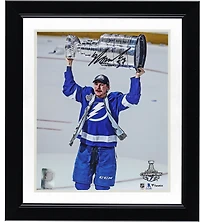 Yanni Gourde Tampa Bay Lightning Autographed 8" x 10" 2021 Stanley Cup Champions Raising Cup Photograph