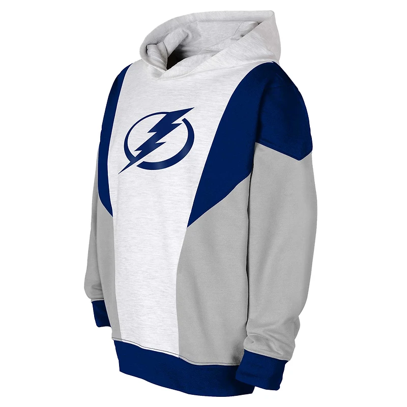 Sweat à capuche en polaire pour jeunes, cendre/bleu, Tampa Bay Lightning Champion League