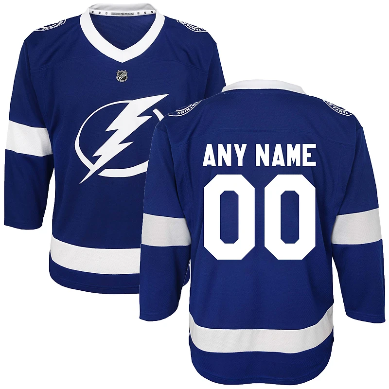 Youth Blue Tampa Bay Lightning 2020/21 Home - Custom Replica Jersey