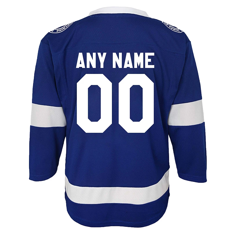 Youth Blue Tampa Bay Lightning 2020/21 Home - Custom Replica Jersey