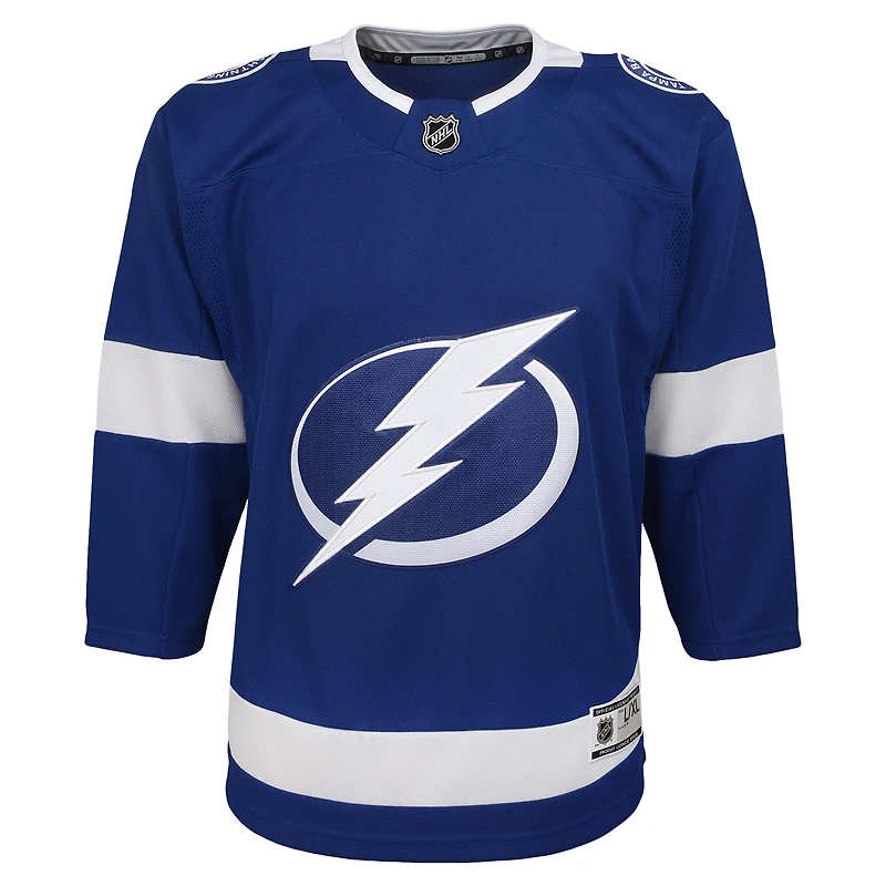 Maillot vierge Premier pour jeunes du Lightning de Tampa Bay bleu à domicile