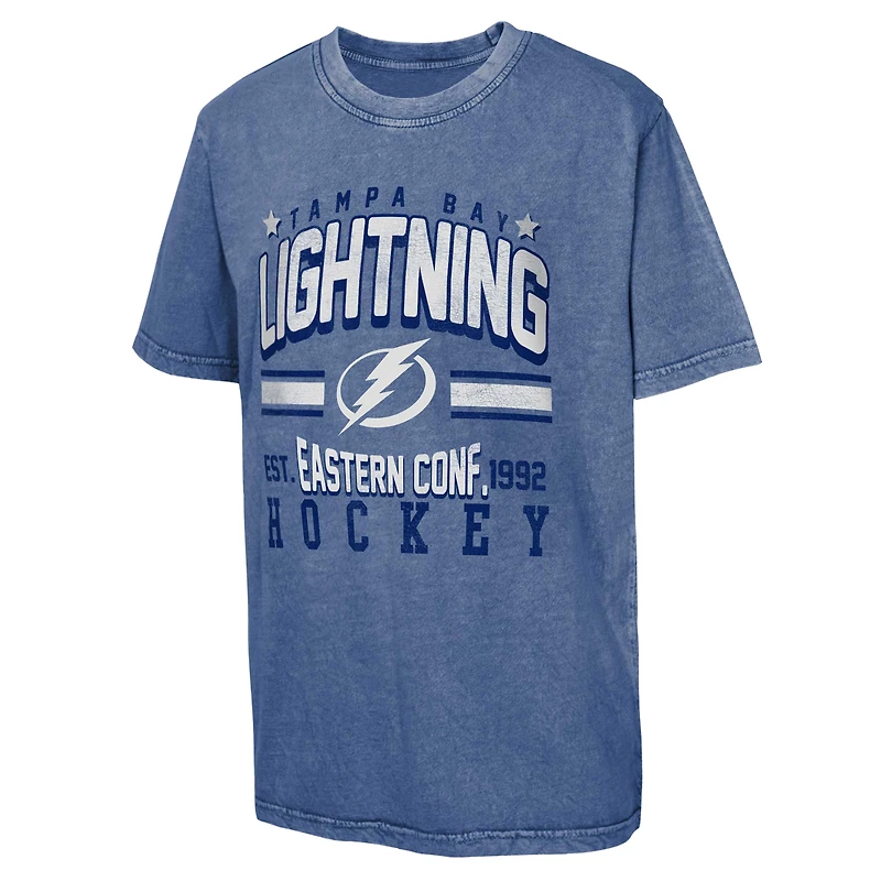 T-shirt court bleu pour jeunes du Lightning de Tampa Bay Sure