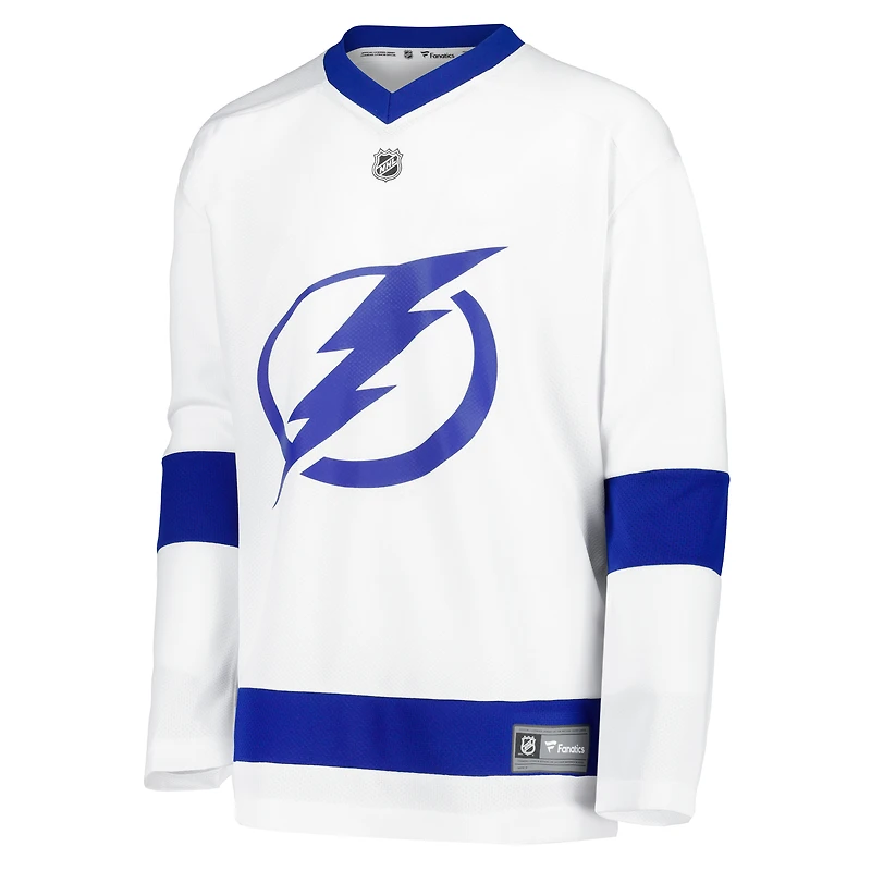 Maillot vierge blanc Tampa Bay Lightning Away Replica de Fanatics pour jeunes