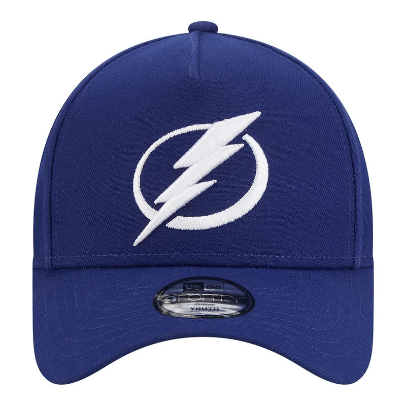Youth New Era Blue Tampa Bay Lightning 9FORTY A-Frame Adjustable Hat