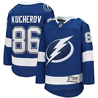 Maillot domicile Premier joueur de Nikita Kucherov, jeune bleu du Lightning Tampa Bay