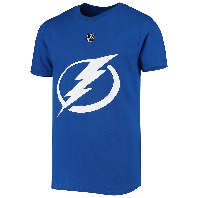 T-shirt avec nom et numéro du joueur Royal Tampa Bay Lightning de Nikita Kucherov pour jeune