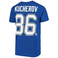 T-shirt avec nom et numéro du joueur Royal Tampa Bay Lightning de Nikita Kucherov pour jeune