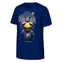 T-shirt bleu Youth Outerstuff à l'effigie de la mascotte du Lightning Tampa Bay