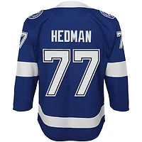 Maillot de joueur premier ministre à domicile du Lightning Tampa Bay, bleu, Victor Hedman, pour jeunes
