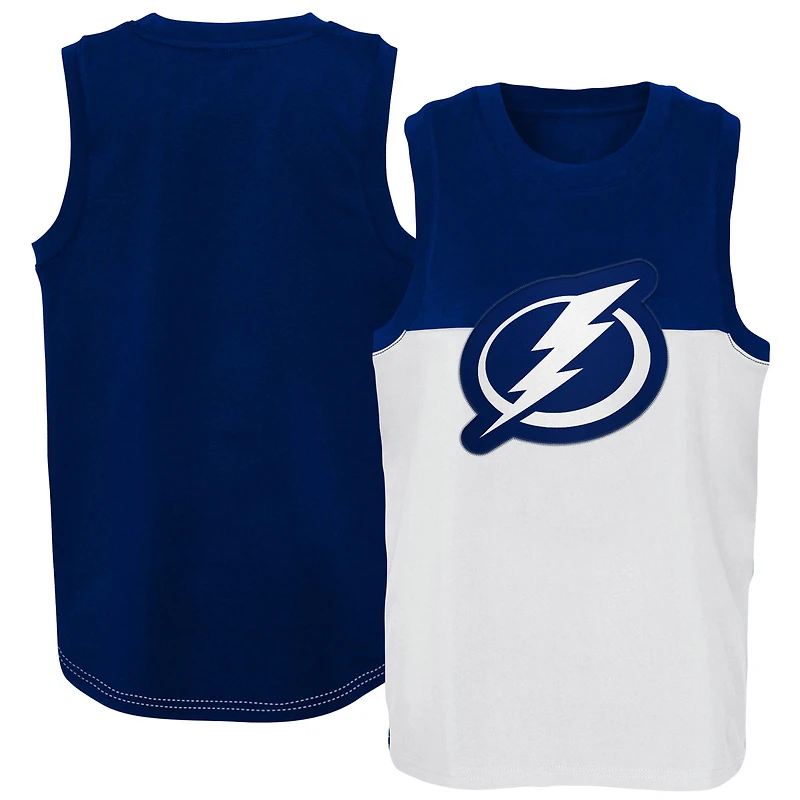 Débardeur Tampa Bay Lightning Revitalize blanc/bleu pour jeune