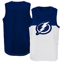 Débardeur Tampa Bay Lightning Revitalize blanc/bleu pour jeune