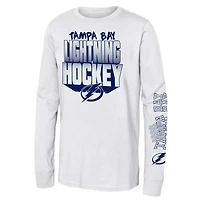 T-shirt à manches longues blanc pour jeunes Tampa Bay Lightning Standout