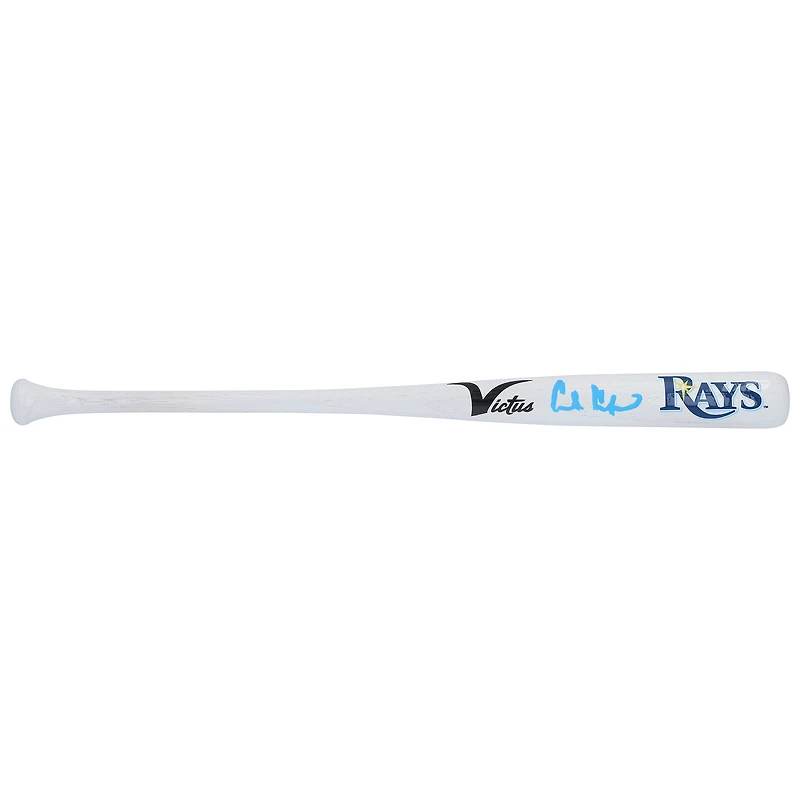 Carl Crawford Tampa Bay Rays Autographed Victus Team ID Mini Bat