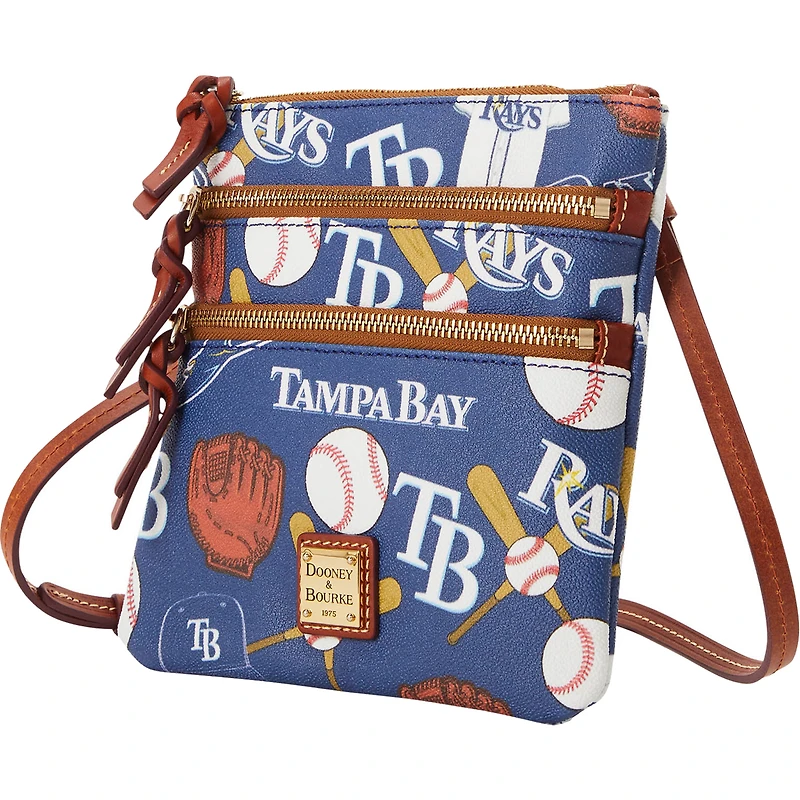 Dooney & Bourke Tampa Bay Rays Game Day Triple Zip Crossbody Purse