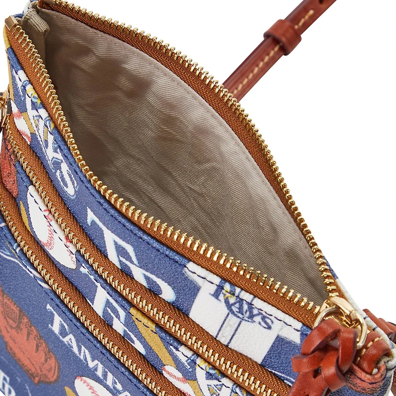 Dooney & Bourke Tampa Bay Rays Game Day Sac à bandoulière à triple fermeture éclair