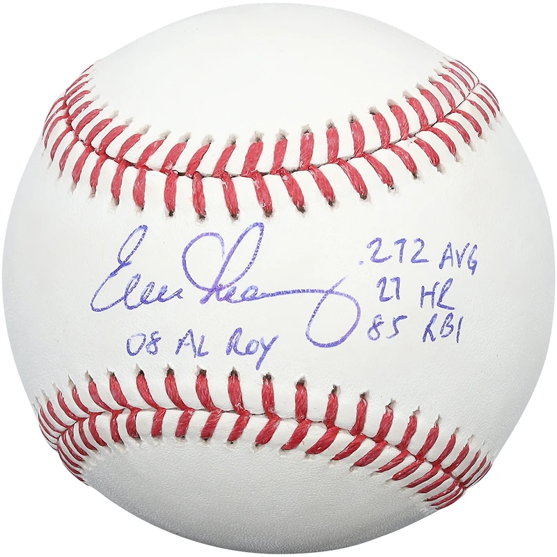 Balle de baseball autographiée par Evan Longoria des Tampa Bay Rays avec plusieurs inscriptions