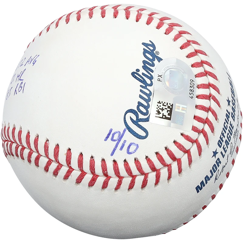 Evan Longoria Tampa Bay Rays Autographed Baseball with Multiple Inscriptions
