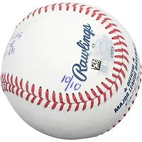 Evan Longoria Tampa Bay Rays Autographed Baseball with Multiple Inscriptions