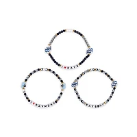 FOCO Tampa Bay Rays 3-Pack Friendship Bracelet Set