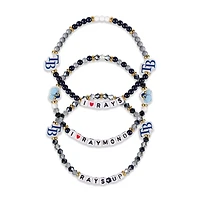 Lot de 3 bracelets d'amitié FOCO des Rays de Tampa Bay