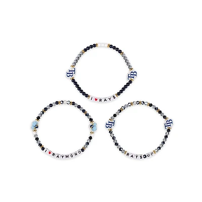 Lot de 3 bracelets d'amitié FOCO des Rays de Tampa Bay