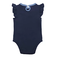 Girls Newborn & Infant Navy/Heather Gray Tampa Bay Rays Little Fan Two-Pack Bodysuit Set