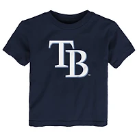 T-shirt à logo principal de l'équipe des Rays Tampa Bay pour bébé bleu marine