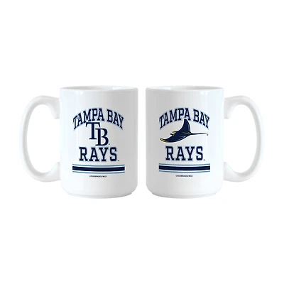 Logo Brands Tampa Bay Rays 15oz. Current & Throwback Mug Set