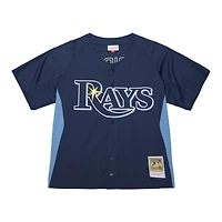 Maillot d'entraînement au bâton authentique bleu pour homme Mitchell & Ness David Price des Rays de Tampa Bay
