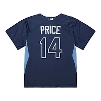 Maillot d'entraînement au bâton authentique bleu pour homme Mitchell & Ness David Price des Rays de Tampa Bay