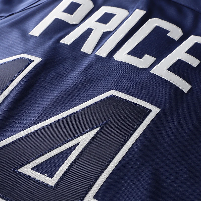 Maillot d'entraînement au bâton authentique bleu pour homme Mitchell & Ness David Price des Rays de Tampa Bay