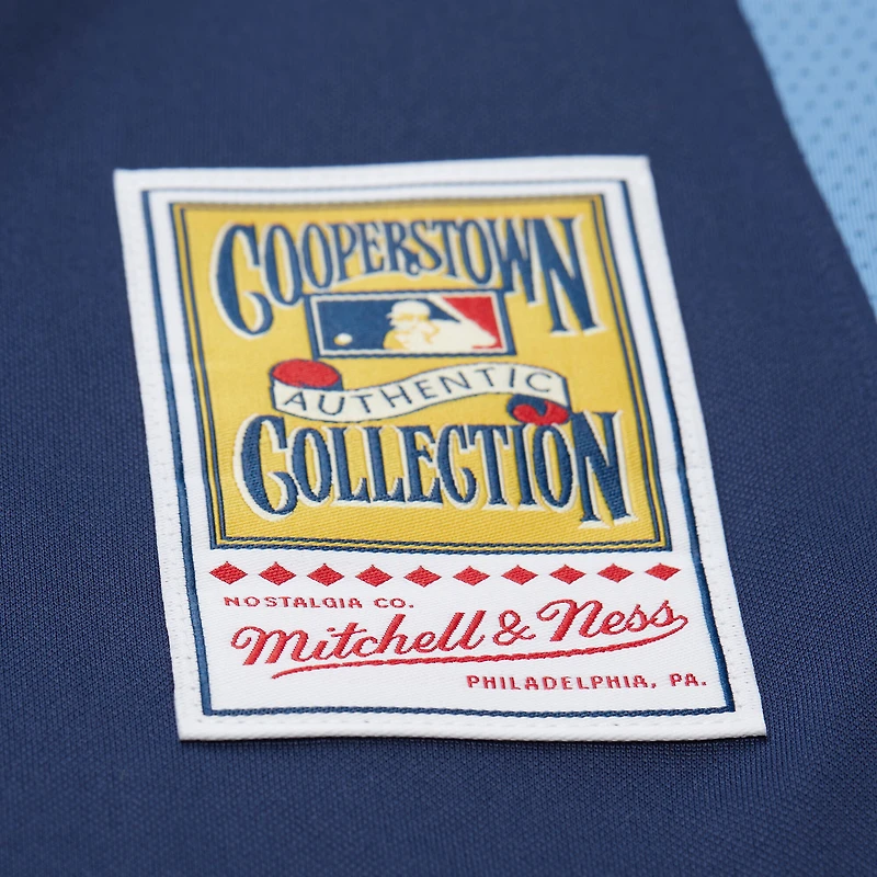 Maillot d'entraînement au bâton authentique bleu pour homme Mitchell & Ness David Price des Rays de Tampa Bay