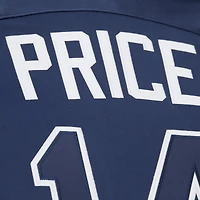 Maillot d'entraînement au bâton authentique bleu pour homme Mitchell & Ness David Price des Rays de Tampa Bay
