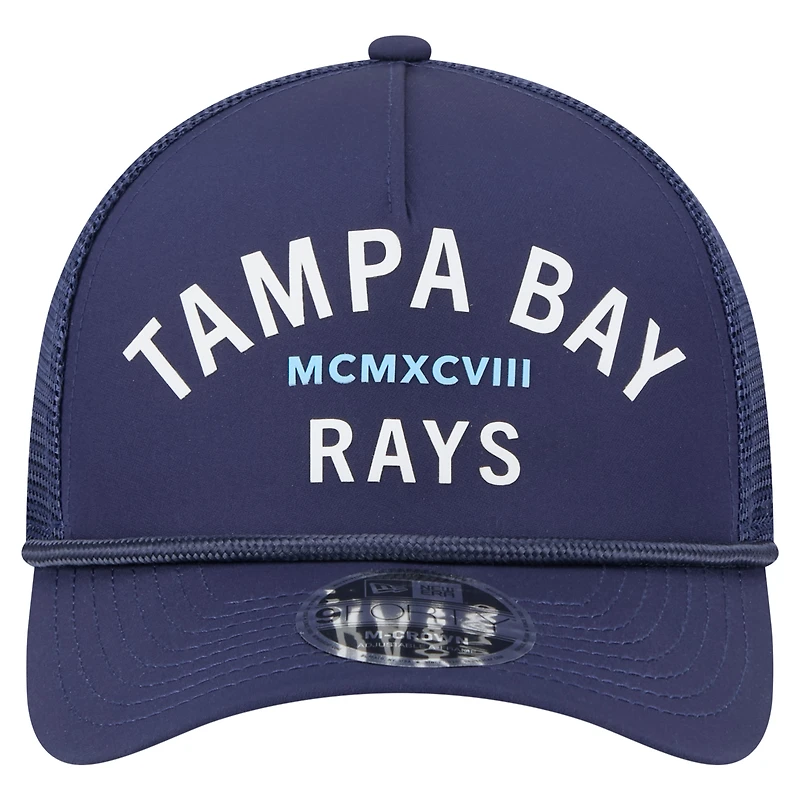 Men's New Era Navy Tampa Bay Rays Minimalist 9FORTY A-Frame Adjustable Hat