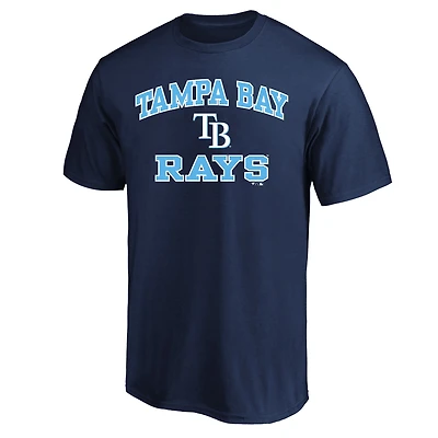 T-shirt bleu marine pour homme avec logo Heart & Soul des Tampa Bay Rays