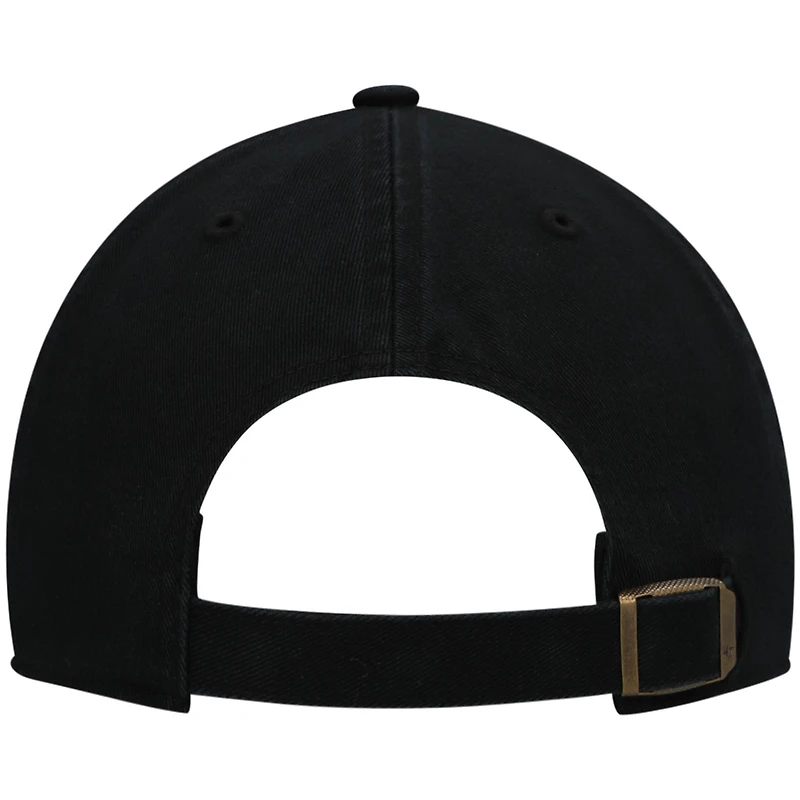 Men's '47 Black Tampa Bay Rays 2000 Logo Cooperstown Collection Clean Up Adjustable Hat