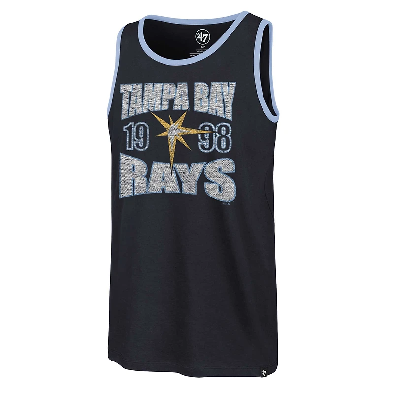 Men's '47 Navy Tampa Bay Rays Upload Franklin Tank Top