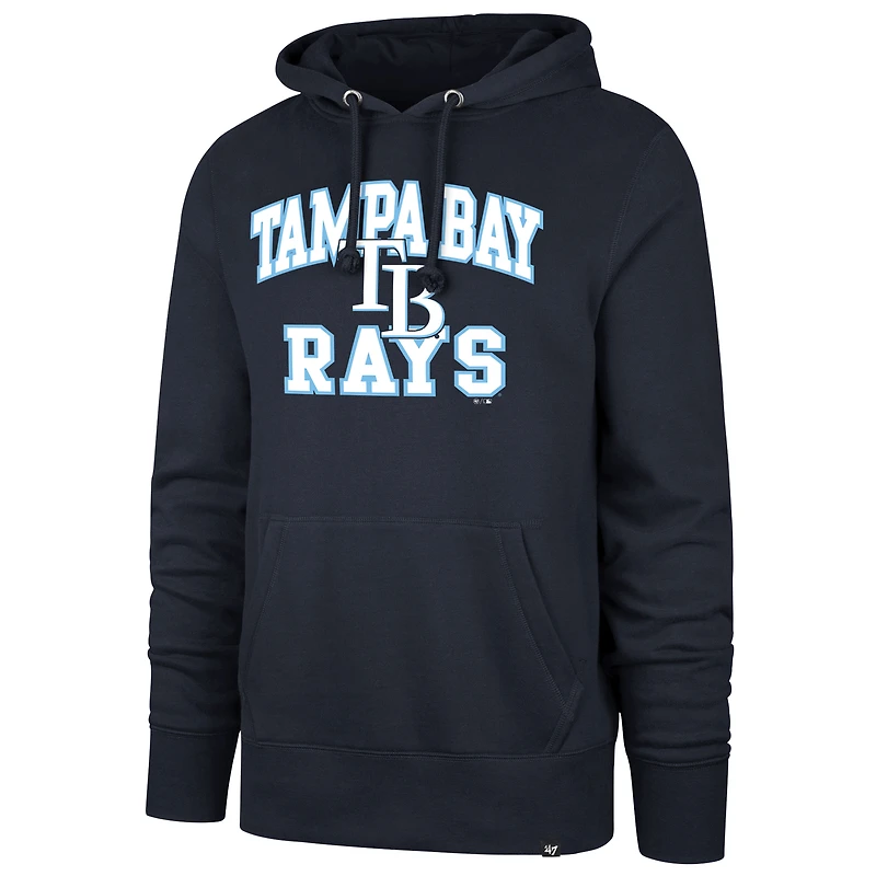 Sweat à capuche bleu marine '47 Tampa Bay Rays Velocity Headline pour homme